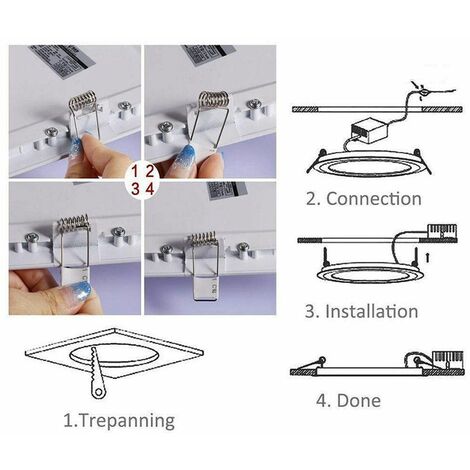 BES-30573 - Faretti da Incasso - beselettronica - Faretto led ad incasso  rettangolare 10w luce bianca soffitto da interno nero