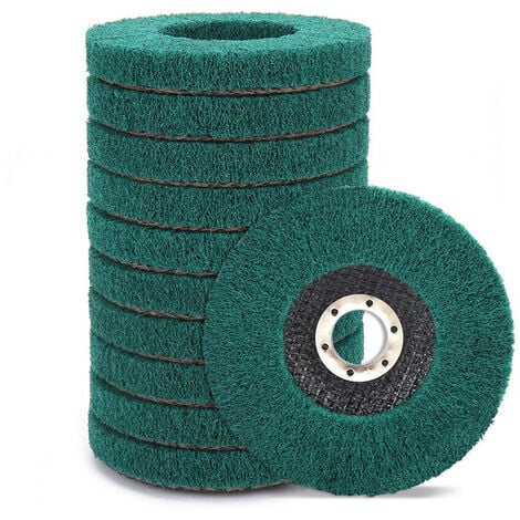 Disco Abrasivo Legno Ferro Smerigliatrice Angolare 10pz 115mm Fibra Nylon