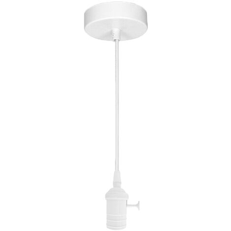 Lampadario Portalampada a Sospensione 2M Vintage Bianco Effetto Metallo E27 60W