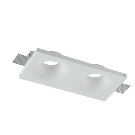 Faretto Gesso Incasso Soffitto Tondo Bianco Verniciabile Plafoniera  Scomparsa 55