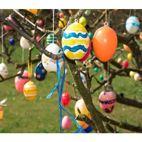 AhfuLife 9 Pezzi Adesivi Pasquali per Finestra - Vetrofanie Decorazioni Pasqua con Uova