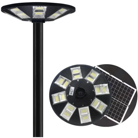 Lampione Solare 400W LED Stradale Faro UFO Sensore Movimento