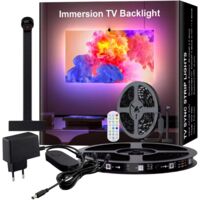 Striscia LED TV RGBIC con Telecamera 3 MT Adesiva con Telecomando Bluetooth App