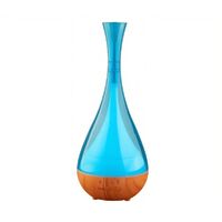 DIFFUSORE AROMA AROMI LED LEGNO AROMATERAPIA UMIDIFICATORE USB CASA 120ML B0288
