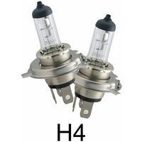 Coppia Lampade H4 4300K 12V 55W Effetto Xenon Luce Bianca Fari Lampadine  Driwei