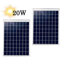 Pannello Solare Fotovoltaico Monocristallino Da 50W 21V Con Pinze