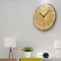 Vintage-Wanduhr aus Holz, antike Wanduhr ohne Tickgeräusche, Vintage-Wanduhr im Landhausstil, shabby silent wall clock für kleines Wohnzimmer