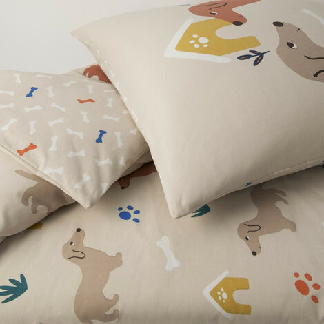 Parure De Lit Réversible Enfant – Motif Panda, Blanc, Lit 1 Personne, Housse + Taie D'oreiller