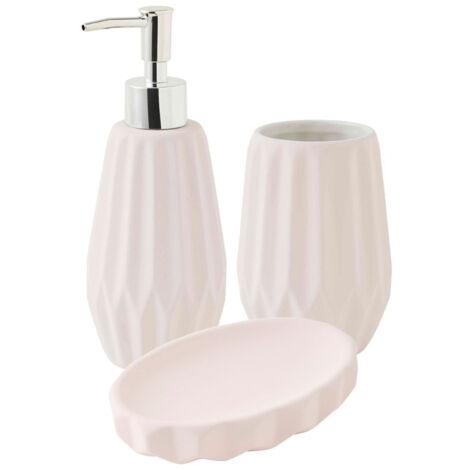 Set salle de bain à relief 3 pièces céramique