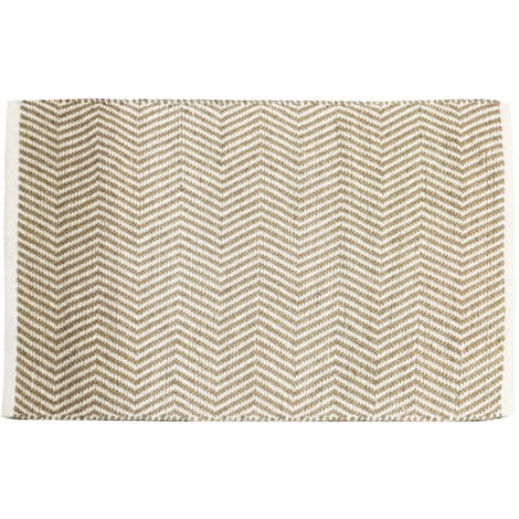Tapis déco à franges en jute 60x90cm (1/3)