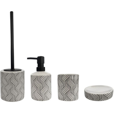 Hansgrohe Douche Ensemble De 6 Accessoires De Salle De Bain Décoratifs En Céramique - Couleur Rose Mélarose Porte Savon Brosse Dent Céramique