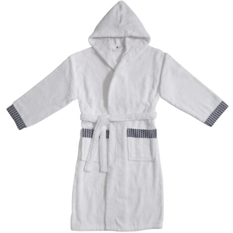 Peignoir adulte à capuche en coton éponge S (1/3)