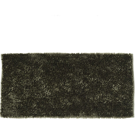 Tapis de bain déco fil doré en polyester kaki 50x80cm (1/2)