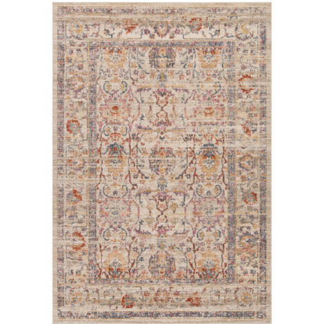 Tapis persan vintage 160x230 cm – 100% polypropylène – Texture douce et agréable – Motifs multicolores pour décoration intérieure – Future Home