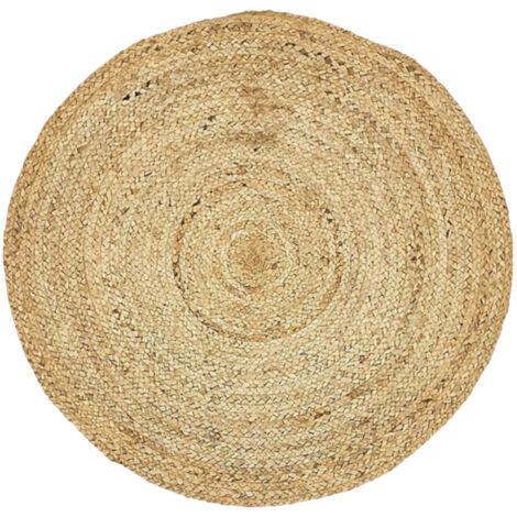 Tapis rond en jute 90 cm – Épaisseur 0,5 cm – Certification Oeko-Tex® – Pour salon, chambre ou entrée – Future Home