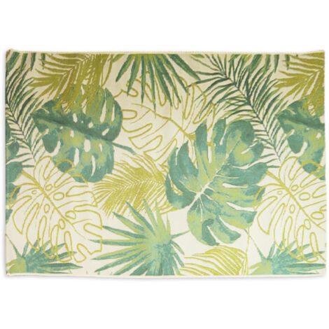 Tapis déco intérieur et extérieur tropical 120x170cm (1/4)