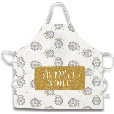 Tablier de cuisine "Bon Appétit En famille" (1/2)