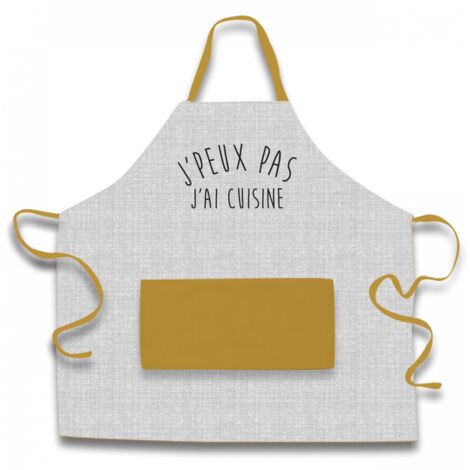 Tablier de cuisine "J'peux pas j'ai cuisine" (1/2)