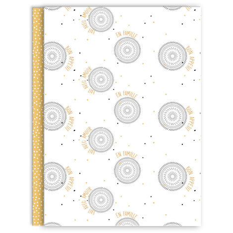 Lot de 2 torchons coton blanc et jaune 50x70cm (1/4)