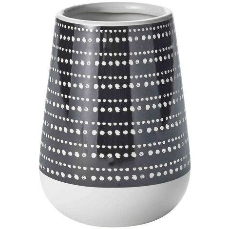 Porte brosse à dents à motifs en céramique noir (1/3)