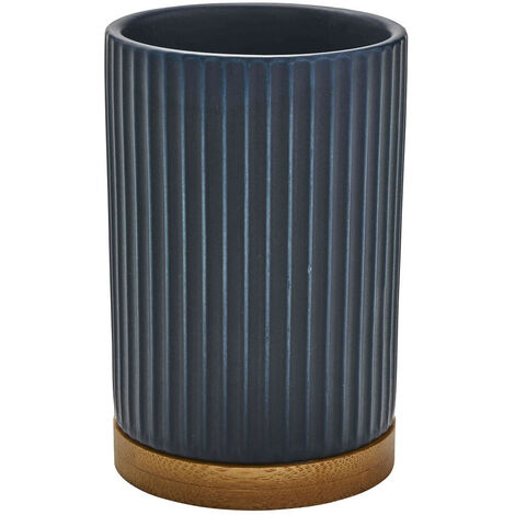 Porte brosse à dents en céramique bleu (1/3)