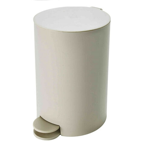Poubelle de salle de bain 3L en polypropylène – Dimensions 16x16x25,5cm – Design moderne beige – Pour espaces réduits – Guy Levasseur