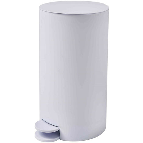 Poubelle à pédale salle de bain 3L blanc