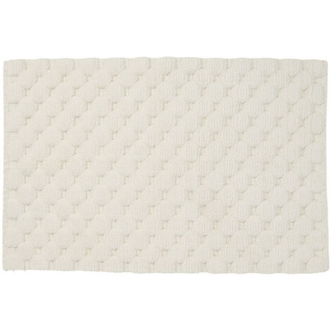 Tapis de bain déco uni en coton 50x80cm (1/5)