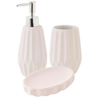 Set salle de bain à relief 3 pièces céramique ffd4fc
