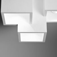 Plafoniera moderna lampada soffitto 3 cubi gesso luce LED 24W GU10 ingresso 230V Luce Senza lampada