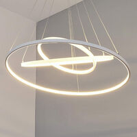 Lampadario cerchio pendente moderno LED 48W luce sospensione 3 anelli tavolo soggiorno camera salone cucina 230V Luce 3000K