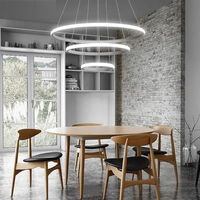 Lampadario cerchio pendente moderno LED 48W luce sospensione 3 anelli tavolo soggiorno camera salone cucina 230V Luce 3000K