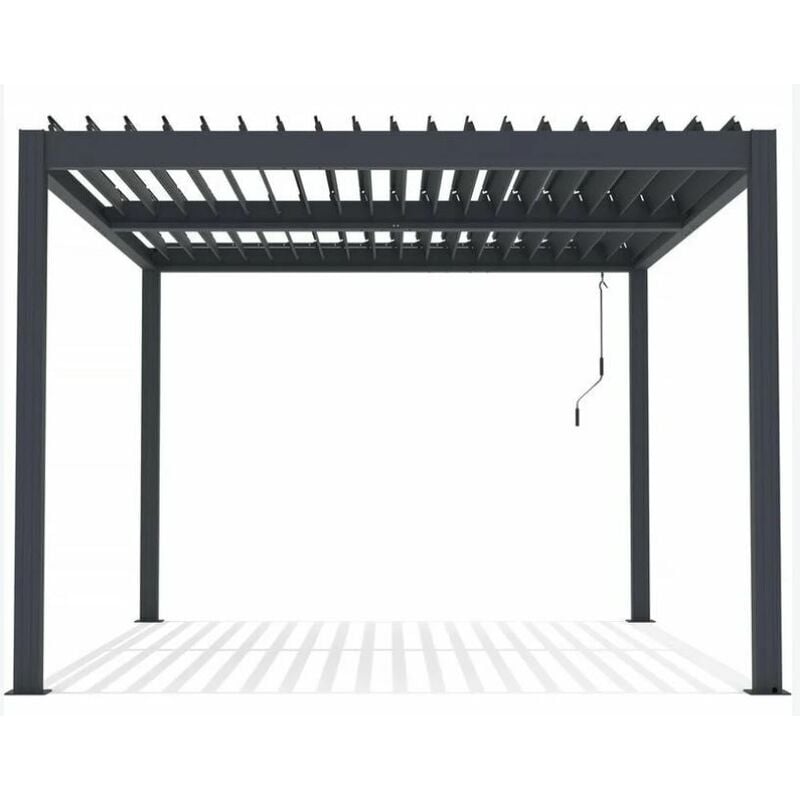 PERGOLA IN ALLUMINIO 400x300 h 230CM CON TELO DI COPERTURA ECRU