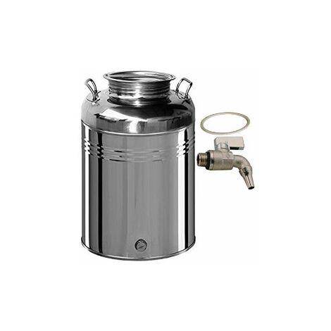 Contenitore olio Inox Belvivere 50 lt made in Italy con rubinetto e guarnizione (1/2)