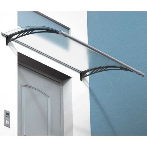 Pensilina 100 x 80 cm in policarbonato alveolare trasparente copertura per esterno