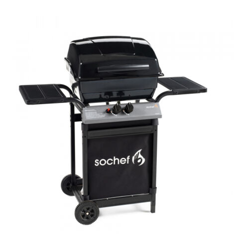 Barbecue a gas Sochef Pepito cottura a pietra lavica con ruote (1/10)
