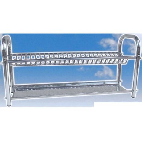 Support De Séchage Vaisselle En Inox Avec Bac Récupérateur D'eau - Diamètre 70 Cm
