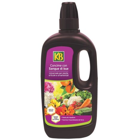 Concime liquido con sangue di bue universale per piante orticole ornamentali 1L
