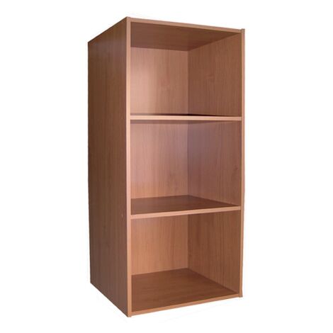 Libreria colorata componibile 3 ripiani in legno ciliegio per ufficio o cameretta