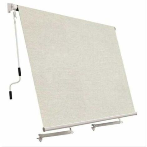 Tenda da sole 300x250 cm beige a caduta con braccetti estensibili beige