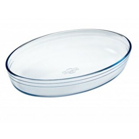 Pirofila in vetro borosilicato ovale cm 39x27x6,5 H