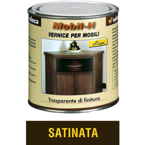 Vernice trasparente per mobili di finitura Satinata a base d'acqua 250ml Veleca
