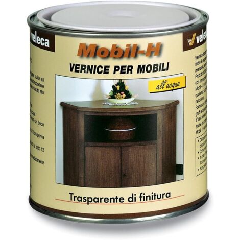 Vernice trasparente per mobili di finitura Lucida a base d'acqua 250ml Veleca