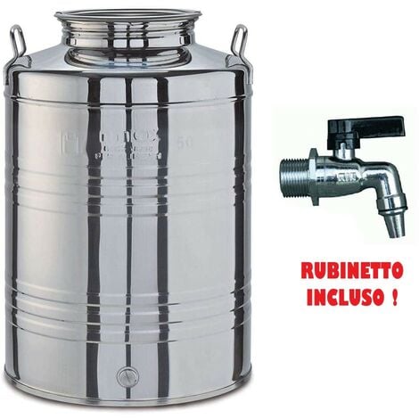 Contenitore fusto bidone olio da 100 LT RUBINETTO INCLUSO acciaio