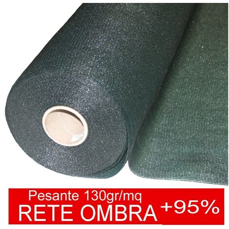 Telo rete ombreggiante pesante Alta schermatura oscurante pesante  frangisole Verde 130 gr/mq - 1,50 mt