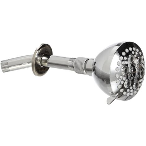 Soffione per doccia rotondo in ABS cromo diametro 22,5 cm (1/4)