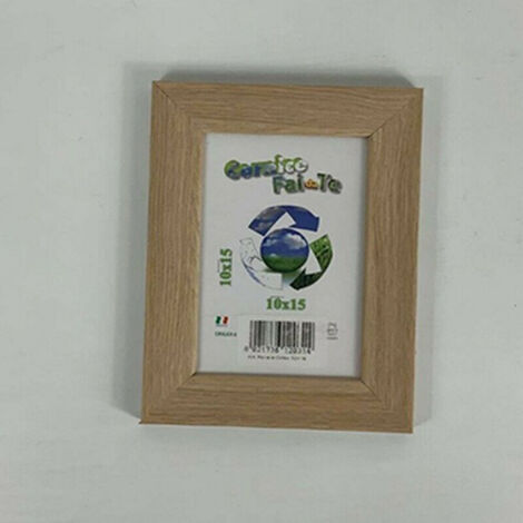 Cornice porta foto in legno vetro in crilex 10x15 cm beige