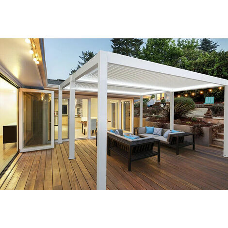 Pergola Bioclimatica Addossata 3x4 Bianco