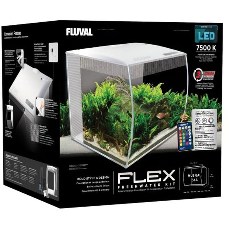 Fluval flex kit acuario 34 l, blanco