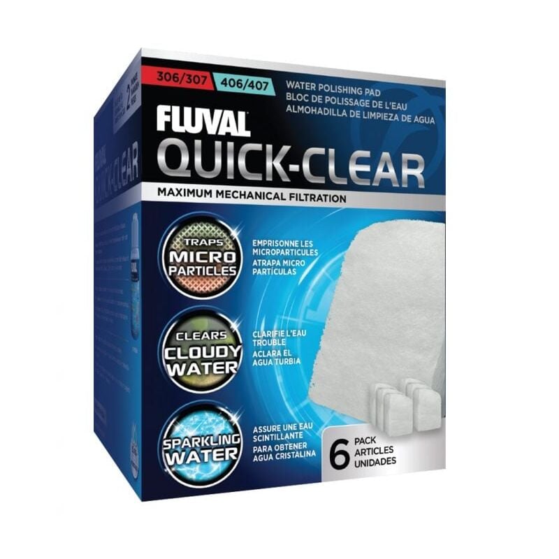 Fluval quick clear foamex fino 307/407, 6uds